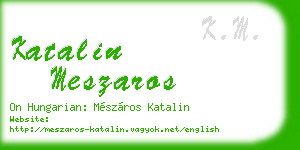 katalin meszaros business card