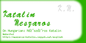 katalin meszaros business card